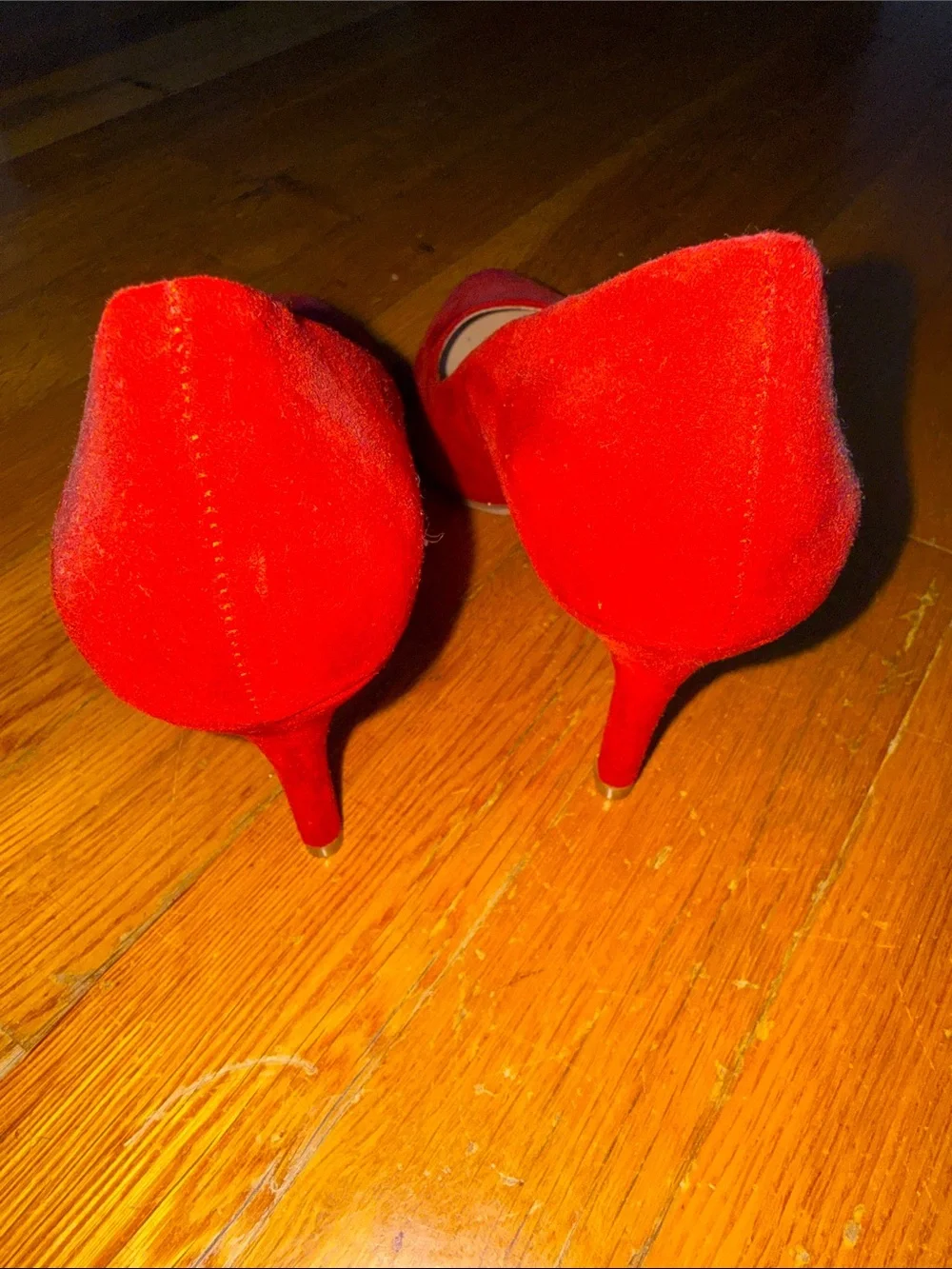 INC International Concepts Crimson Pointed-Toe Suede Pumps